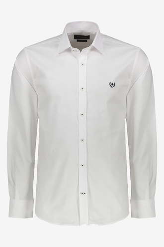 پیراهن یقه برگردان آستین بلند نخی مردانه - 