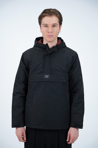 کاپشن کلاهدار جلو بسته شمعی مردانه - 