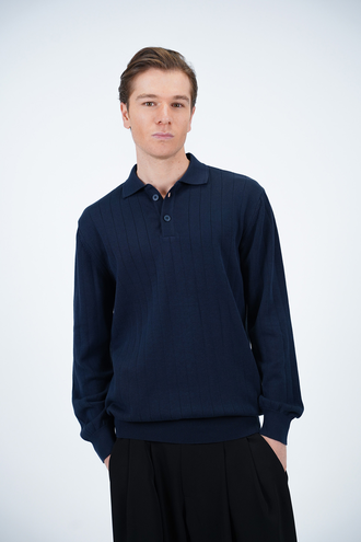 بافت یقه برگردان مردانه - 