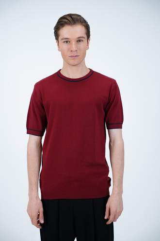 بافت یقه گرد مردانه   - 