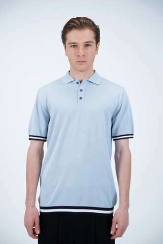 تیشرت بافت یقه دار مردانه - 