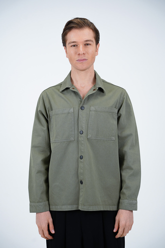 پیراهن کتان مردانه مدل دوجیب - 