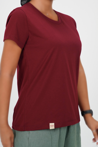 تیشرت آستین کوتاه ساده زنانه - 