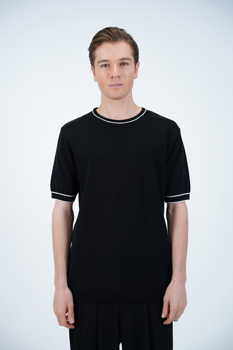 بافت یقه گرد مردانه - 