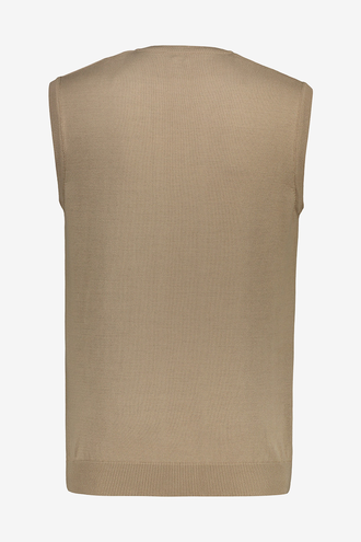 ژیله بافت بدون آستین یقه هفت ساده مردانه - 