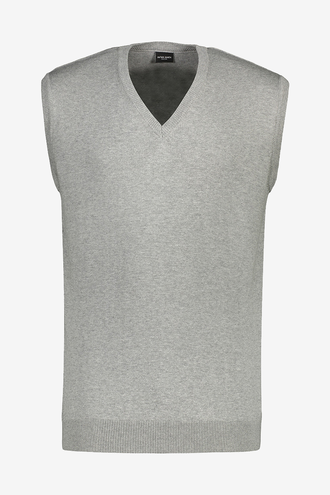 ژیله بافت بدون آستین یقه هفت ساده مردانه - 