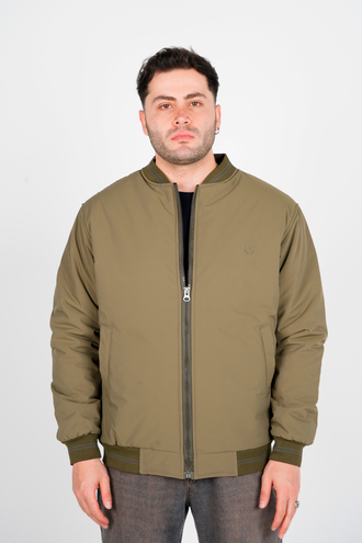 کاپشن کتان یقه ایستاده مردانه - 