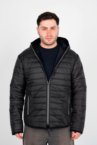 کاپشن کلاهدار شمعی مردانه - 