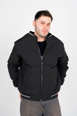 کاپشن کتان یقه ایستاده مردانه - 