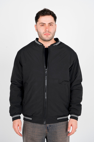 کاپشن کتان یقه ایستاده مردانه - 