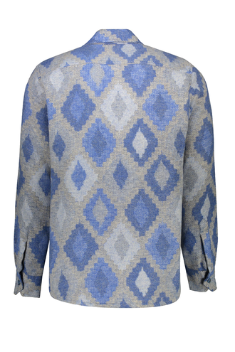 پیراهن پشمی تک جیب مردانه مدل کلاسیک - 