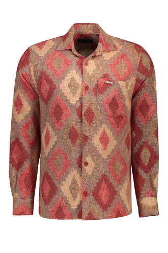 پیراهن پشمی تک جیب مردانه مدل کلاسیک - 