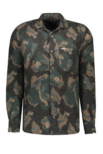 پیراهن پشمی تک جیب مردانه مدل کلاسیک - 