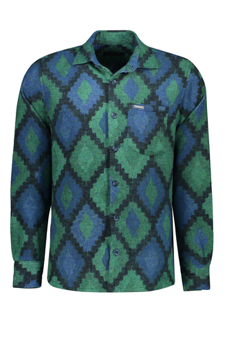 پیراهن پشمی تک جیب مردانه مدل کلاسیک - 