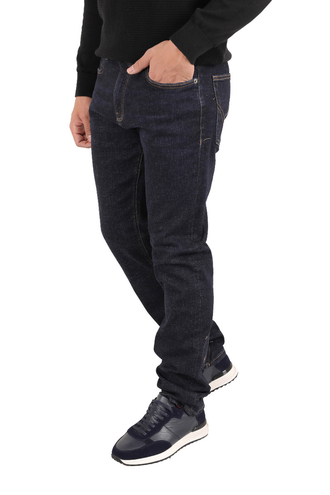 شلوار جین مردانه مدل راسته سرمه ای سیر - 
