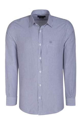 پیراهن آستین بلند رگولار مردانه طرح راه راه - 