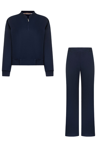 ست سوئیشرت کراپ و شلوار زنانه - 