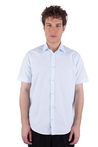 پیراهن آستین کوتاه کتان مردانه - 