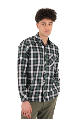 پیراهن آستین بلند مردانه طرح دار - 