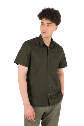 پیراهن آستین کوتاه مردانه تک جیب - 