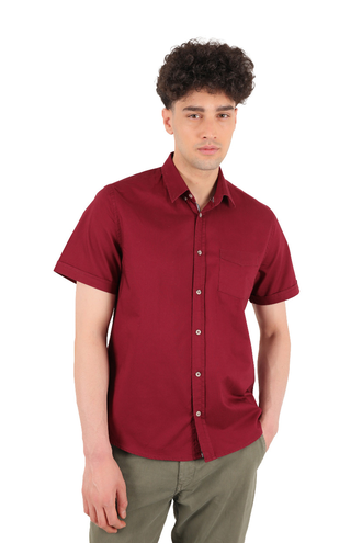 پیراهن آستین کوتاه مردانه تک جیب - 