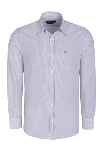 پیراهن آستین بلند رگولار مردانه طرح راه راه - 