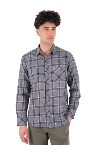 پیراهن آستین بلند مردانه طرح دار - 