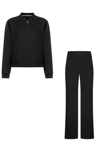 ست سوئیشرت کراپ و شلوار زنانه - 