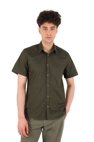 پیراهن آستین کوتاه مردانه تک جیب - 