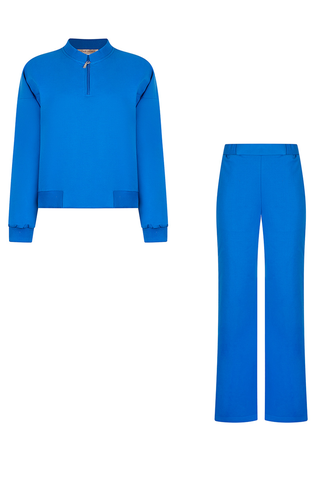 ست سوئیشرت کراپ و شلوار زنانه - 