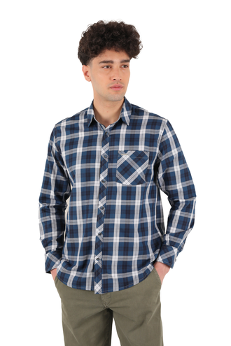 پیراهن آستین بلند مردانه طرح دار - 