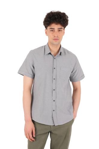 پیراهن آستین کوتاه مردانه تک جیب - 