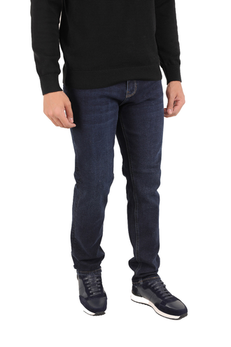 شلوار جین مردانه مدل راسته سرمه ای - 