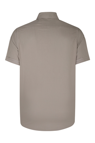 پیراهن آستین کوتاه کتان مردانه - 