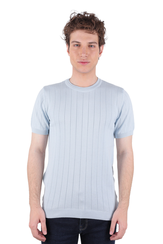 تیشرت بافت یقه گرد - 