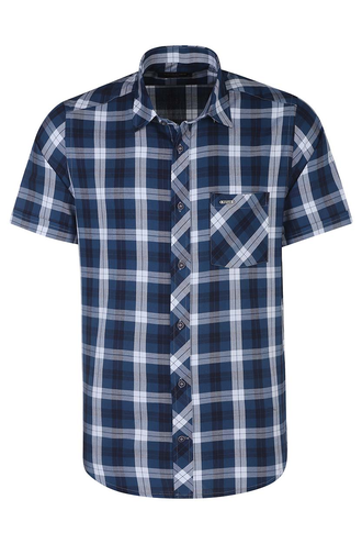 پیراهن آستین کوتاه چهارخانه مردانه - 