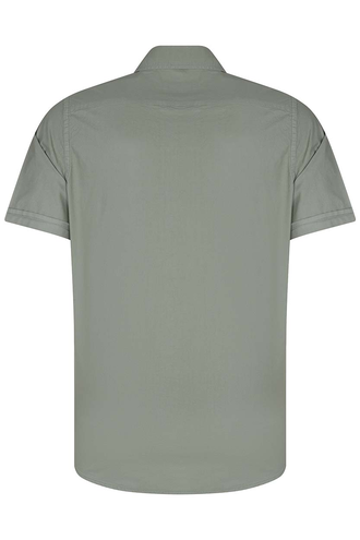 پیراهن آستین کوتاه کتان مردانه - 