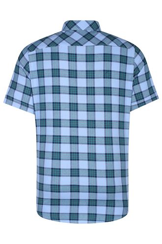 پیراهن آستین کوتاه چهارخانه مردانه - 