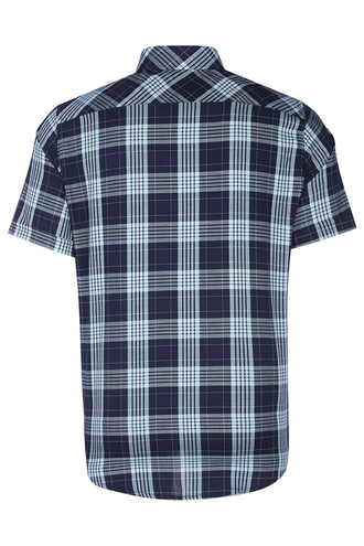 پیراهن آستین کوتاه چهارخانه مردانه - 