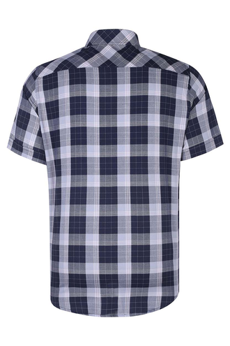 پیراهن آستین کوتاه چهارخانه مردانه - 