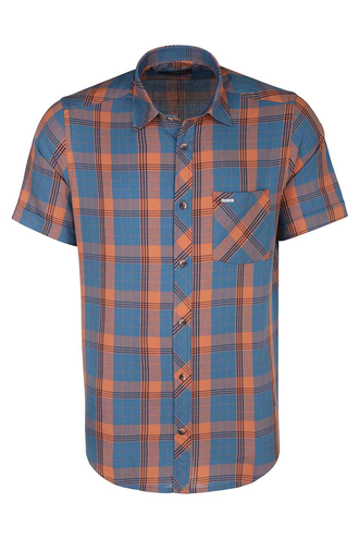 پیراهن آستین کوتاه چهارخانه مردانه - 