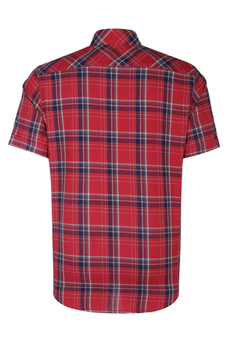 پیراهن آستین کوتاه چهارخانه مردانه - 