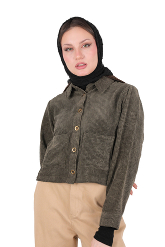 کت کوتاه مخمل زنانه - 