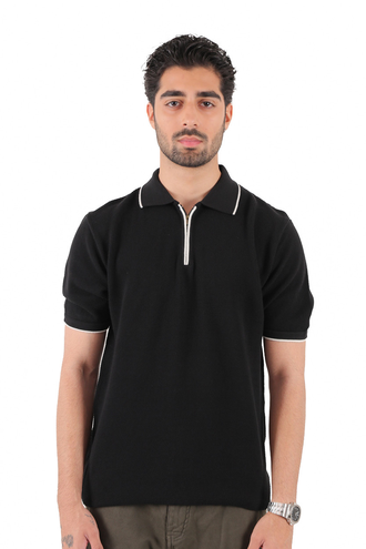 تیشرت بافت یقه دار مردانه - 