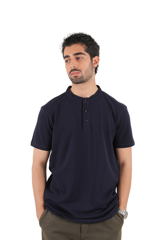 پولوشرت آستین کوتاه یقه فرنچ مردانه - 