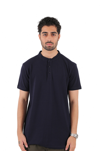 پولوشرت آستین کوتاه یقه فرنچ مردانه - 