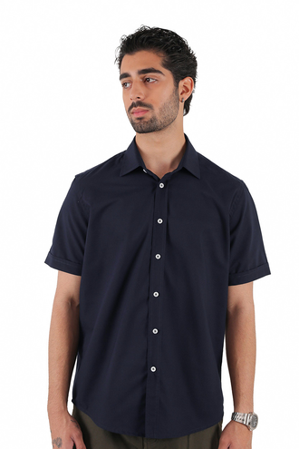 پیراهن آستین کوتاه مردانه مدل کلاسیک - 