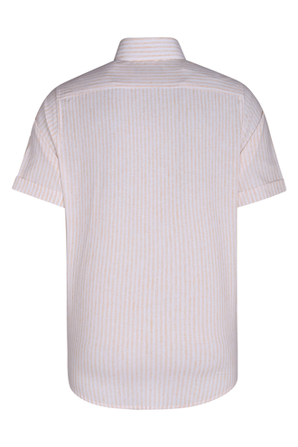 پیراهن آستین کوتاه مردانه کلاسیک طرح راه راه - 