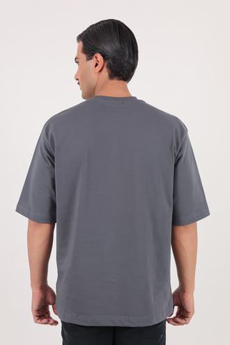 تیشرت آستین کوتاه یقه گرد چاپدار - 