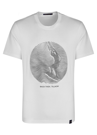 تیشرت آستین کوتاه چاپدار مردانه - 